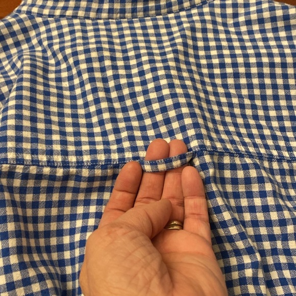Chaps Shirt Blue Gingham XL - Picture 6 of 9